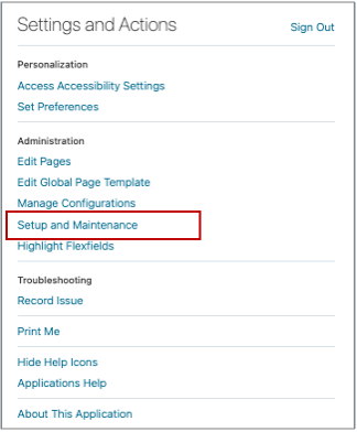 設定および保守へのログイン