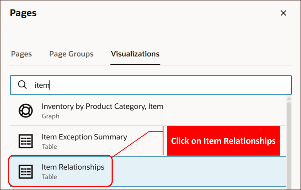 品目関連の検索および選択