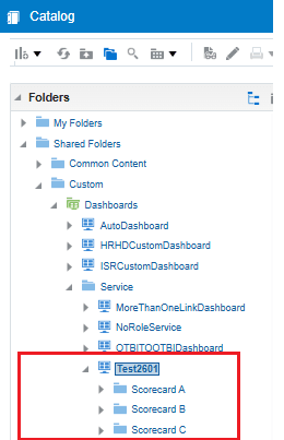スコアカードごとに1つのサブフォルダ
