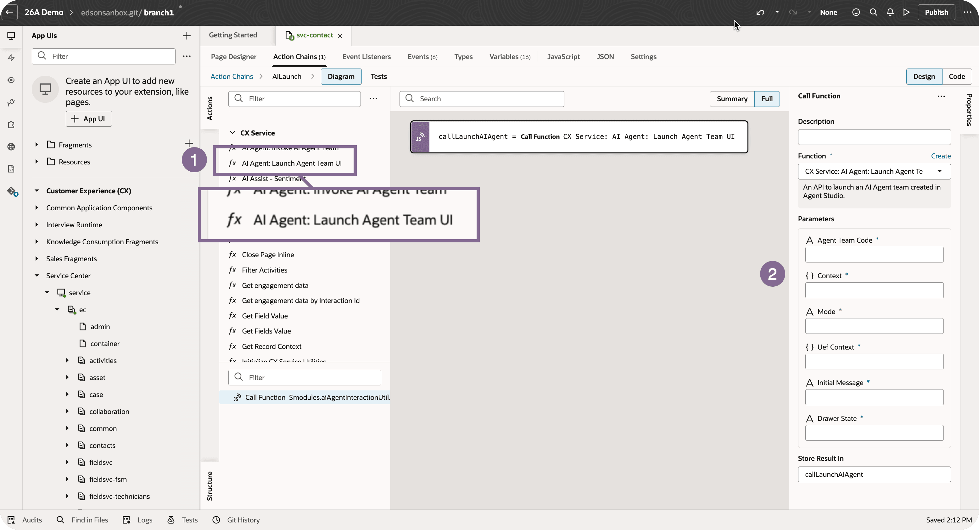 CXサービス・アクション- AI起動
