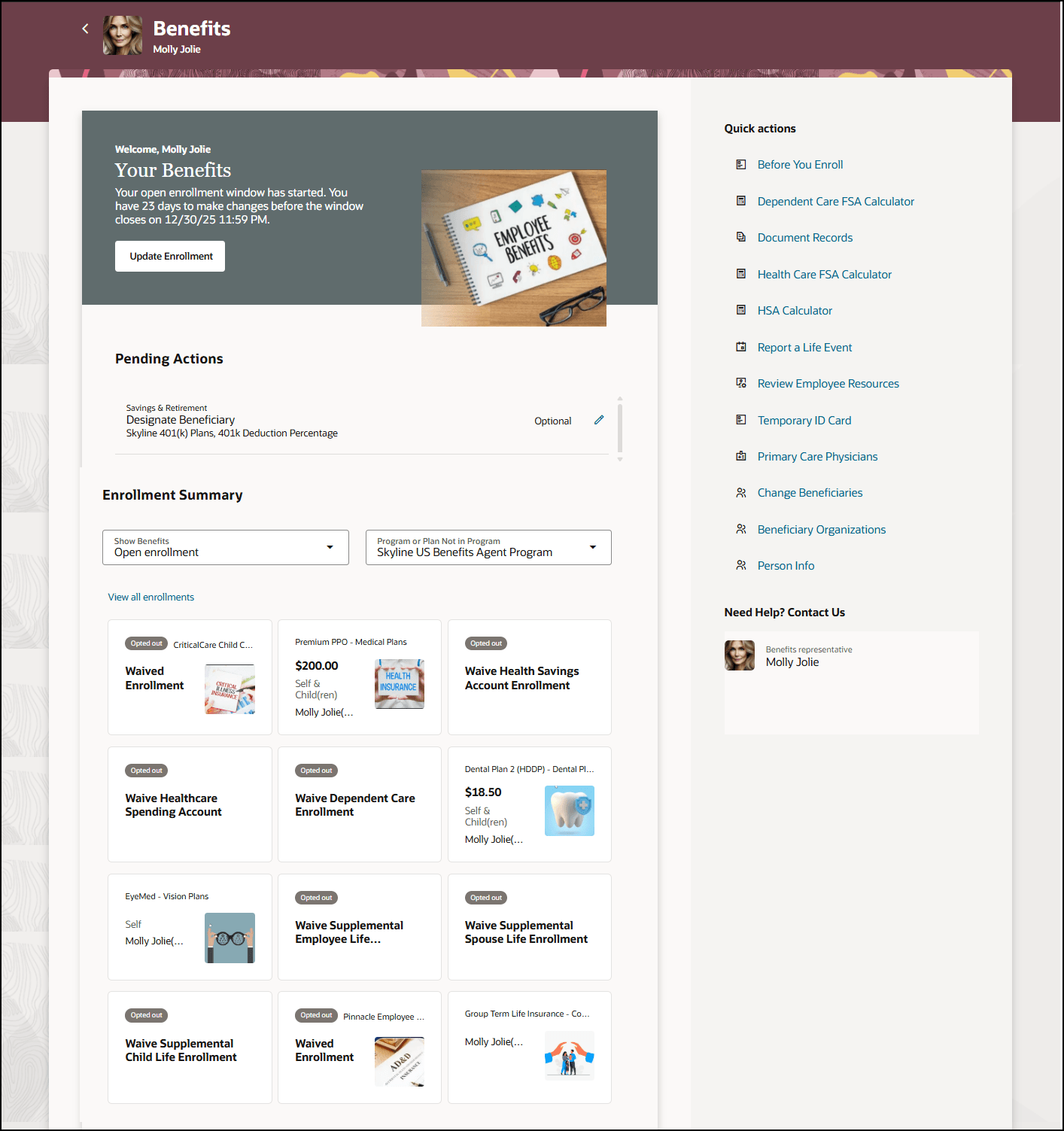 Redwoodセルフ・サービス・ランディング・ページの登録要約カード