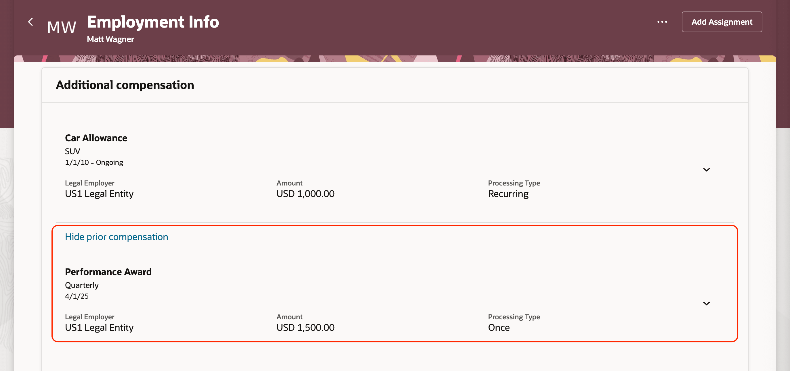Redwood雇用情報の前個別報酬詳細