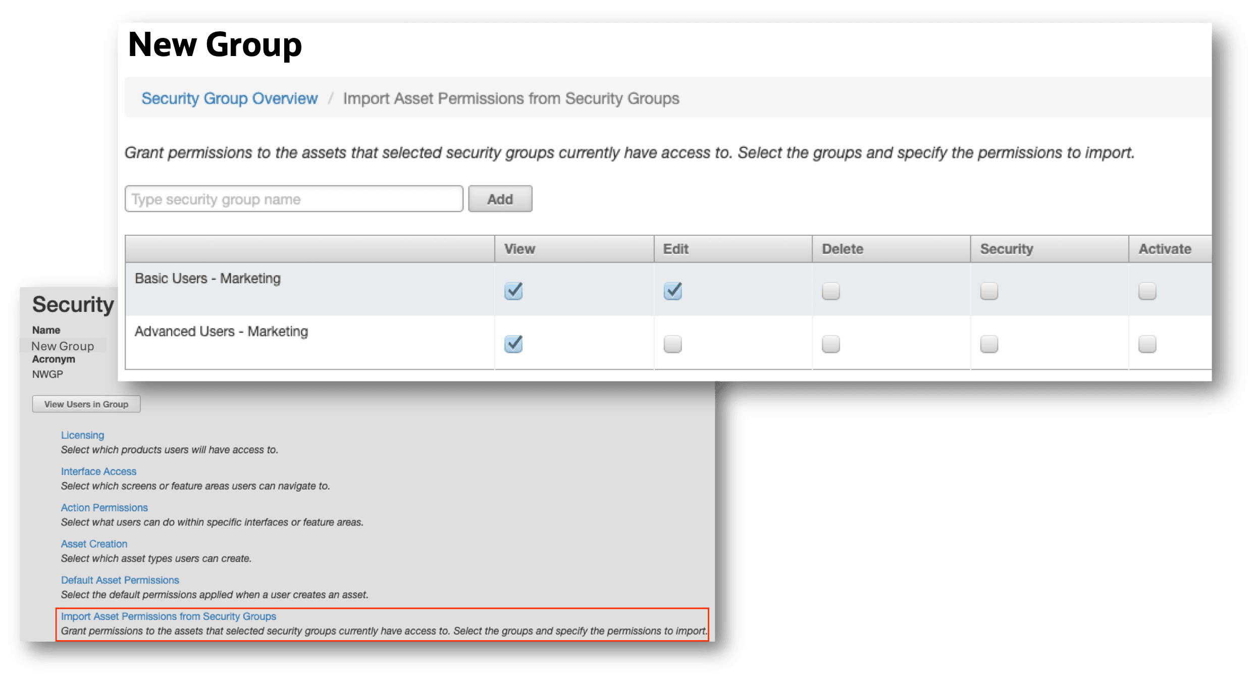 設定のプレビュー