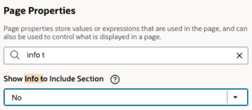 セクションは含める情報で非表示に設定されています