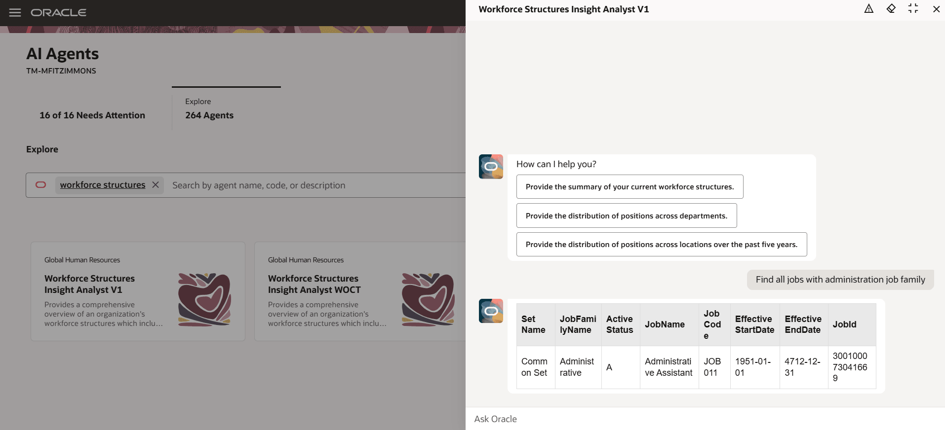 管理ジョブ・ファミリのあるジョブ