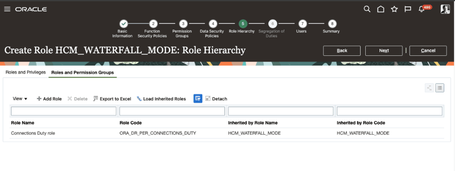 ロール階層の作成