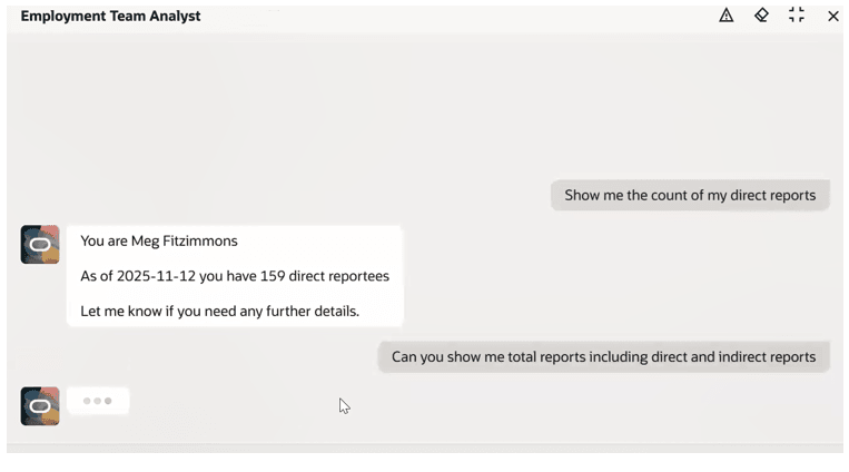 直属の部下を表示し、ユーザーが合計部下を要求できるようにします。