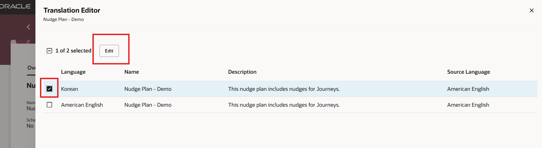翻訳する言語を選択
