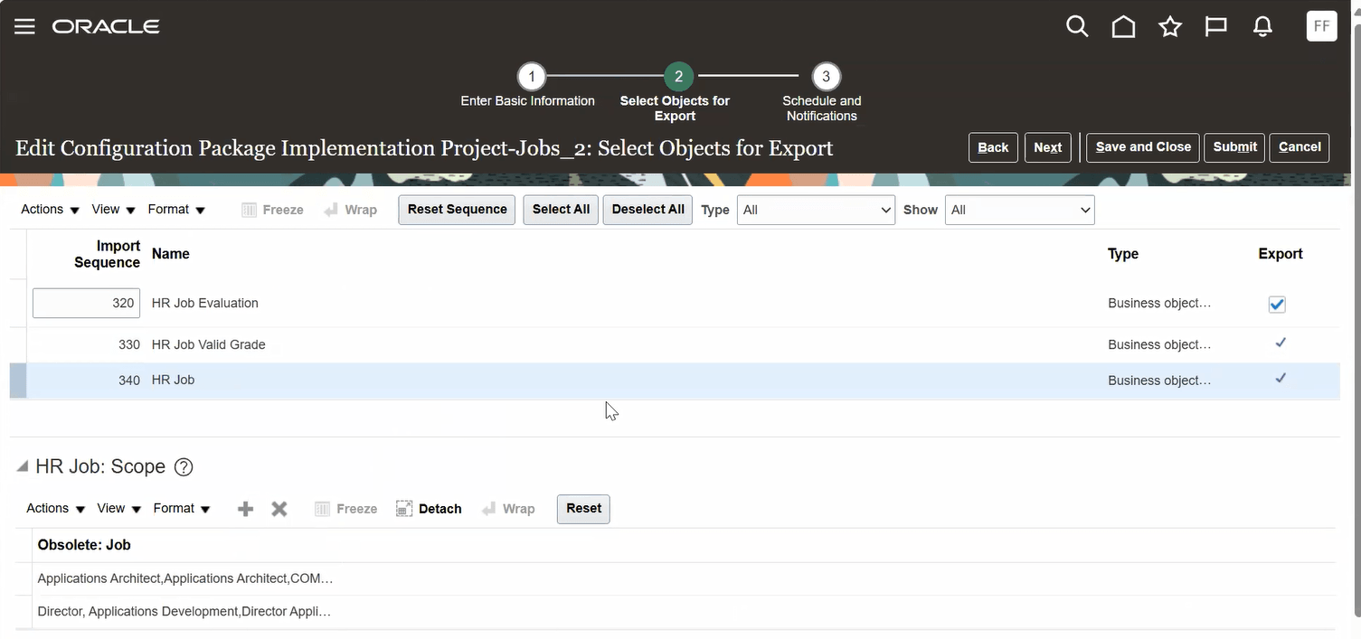 構成パッケージへのジョブの追加