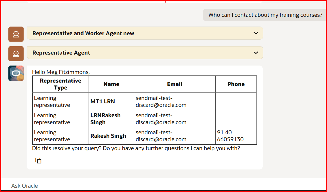 AIアシスタントによるユーザーの学習関連担当者の取得