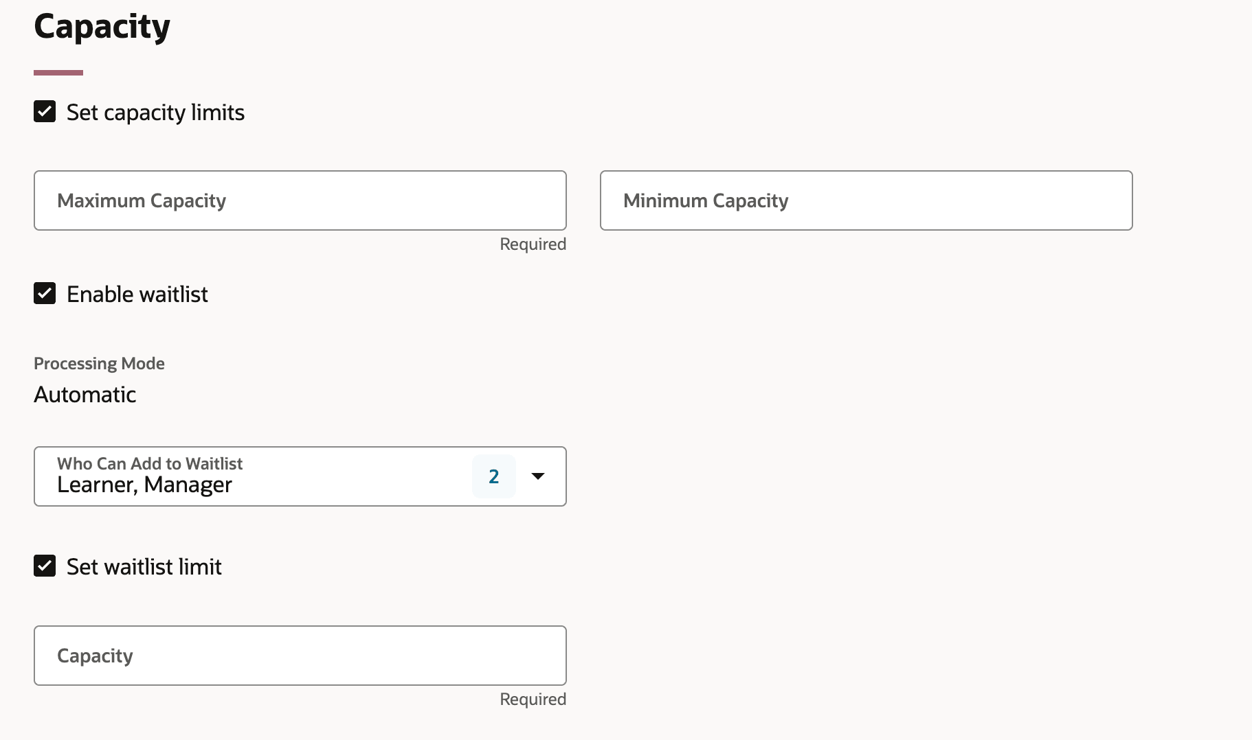 キャパシティ・ルールの定義