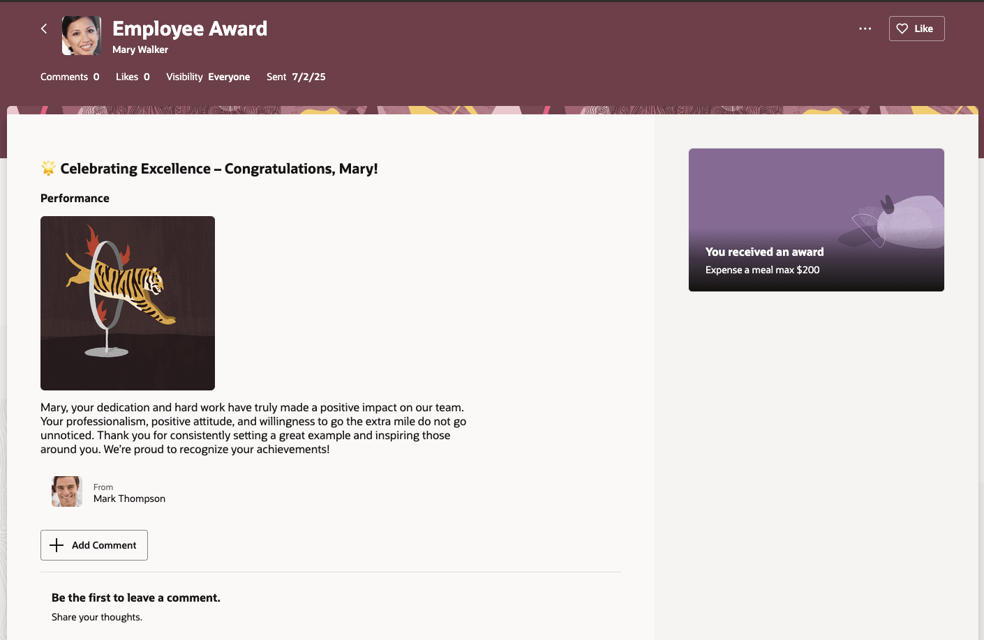 報奨詳細カード