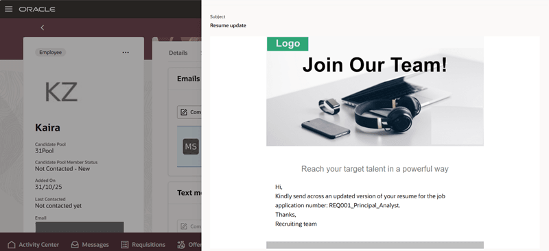 フリーフォームEメールに適用されるグローバル設計テンプレート