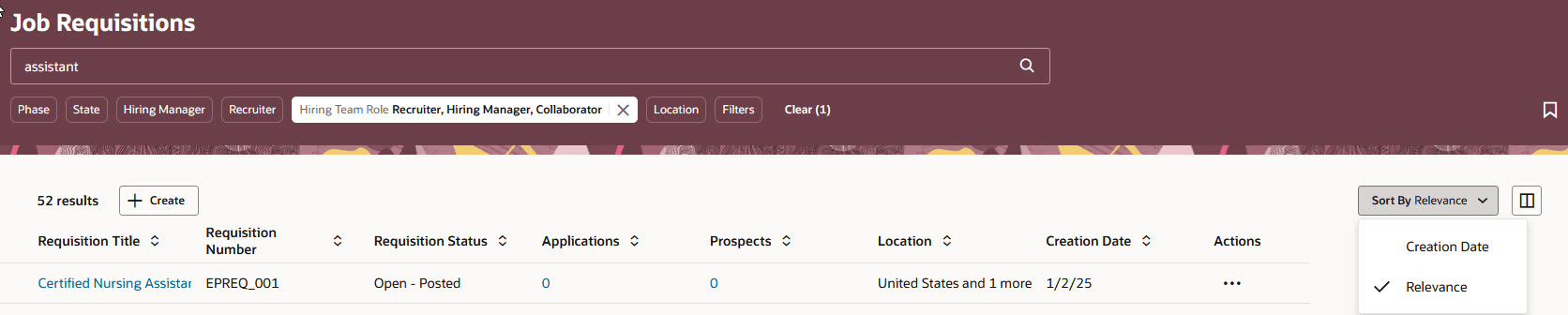 関連性でソートされたジョブ求人