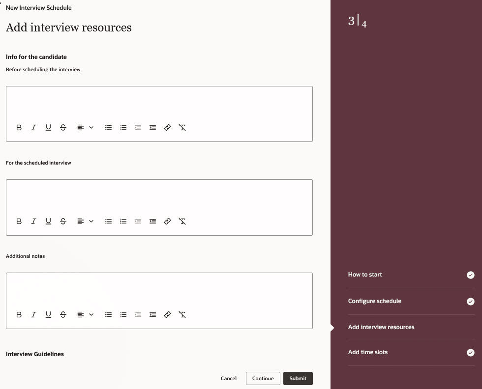 インタビュー・スケジュール作成時の「インタビュー・リソースの追加」セクション