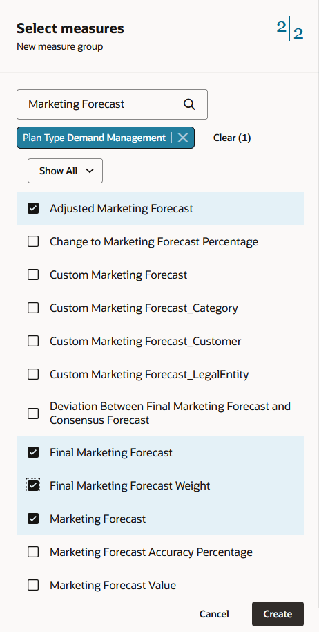 ガイド付きプロセスのメジャー・ステップの選択