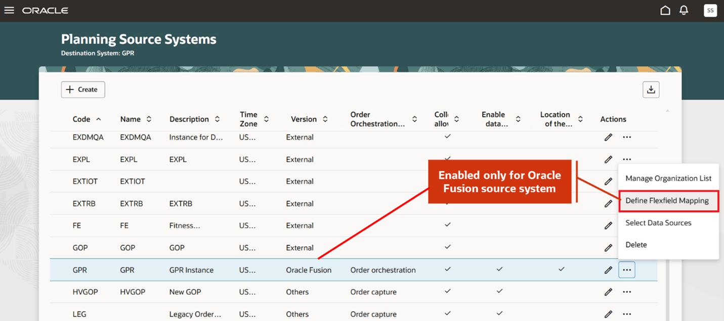 フレックスフィールド・マッピングの定義
