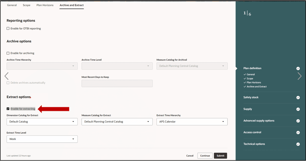 オプションの有効化