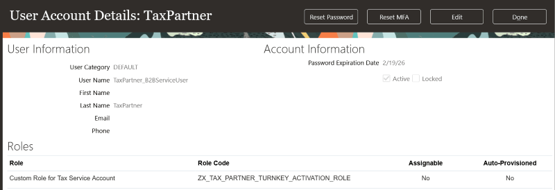ユーザー・アカウント詳細