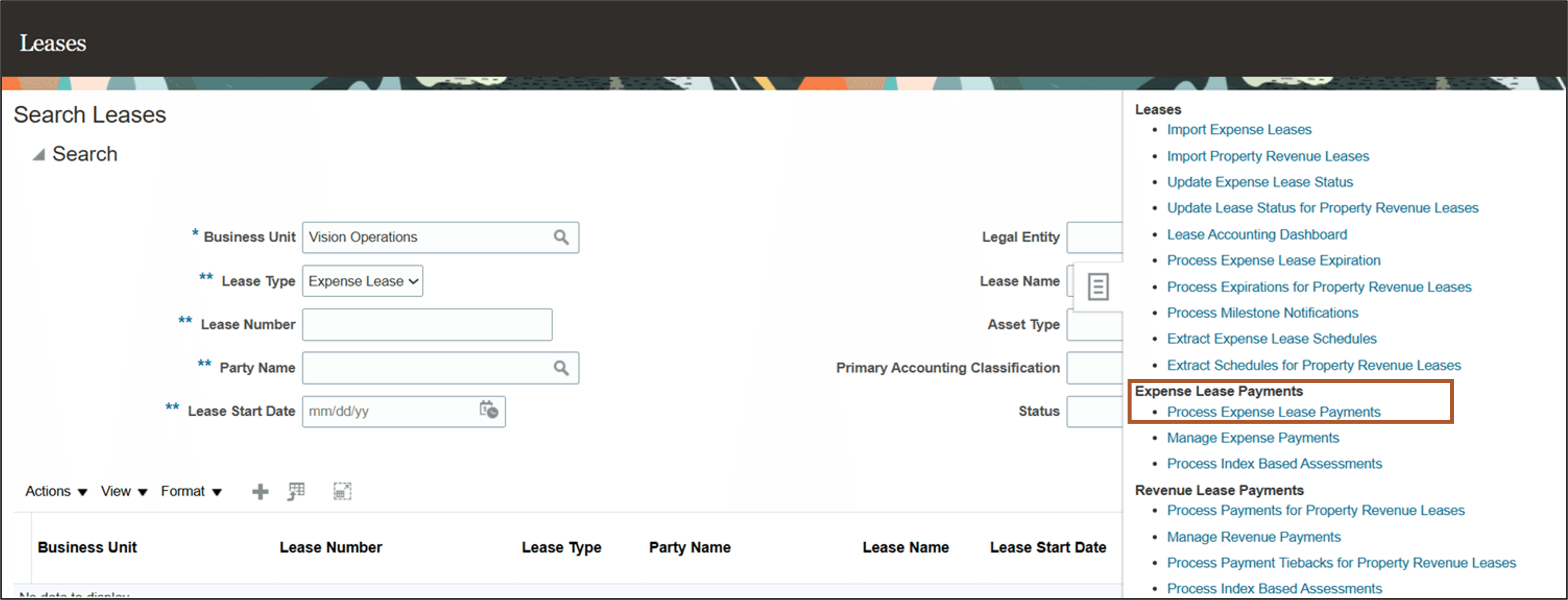 サイドパネル- 経費リース支払の処理