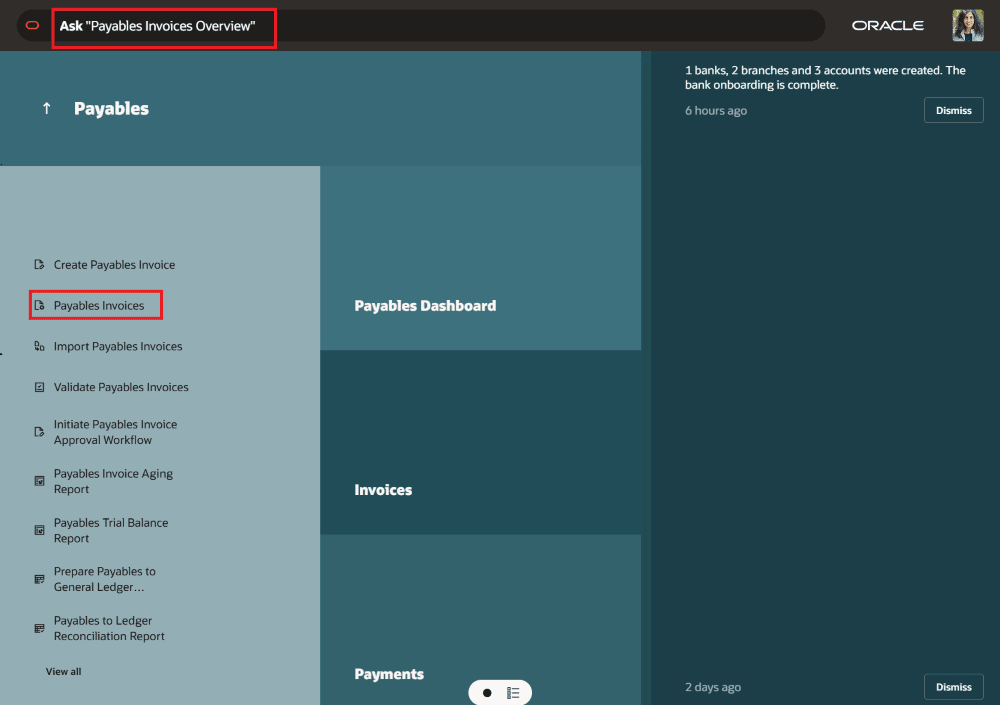 「提案」の製品マップおよび作業領域でのクイック処理の更新の例