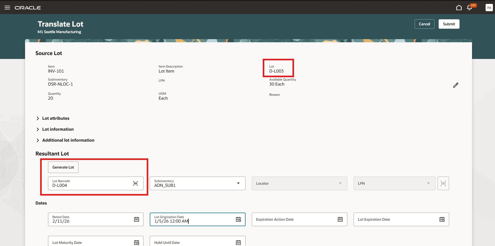ロット・デスクトップ・ビューの翻訳