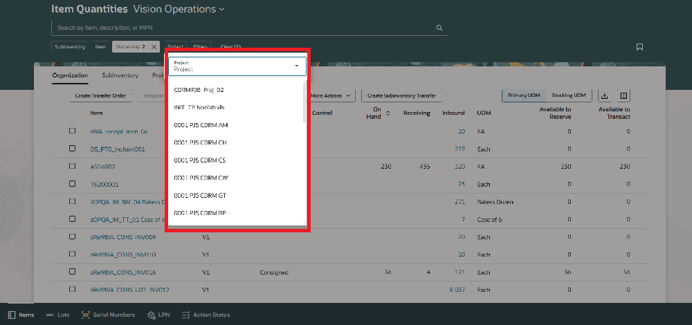 品目数量Redwoodページ