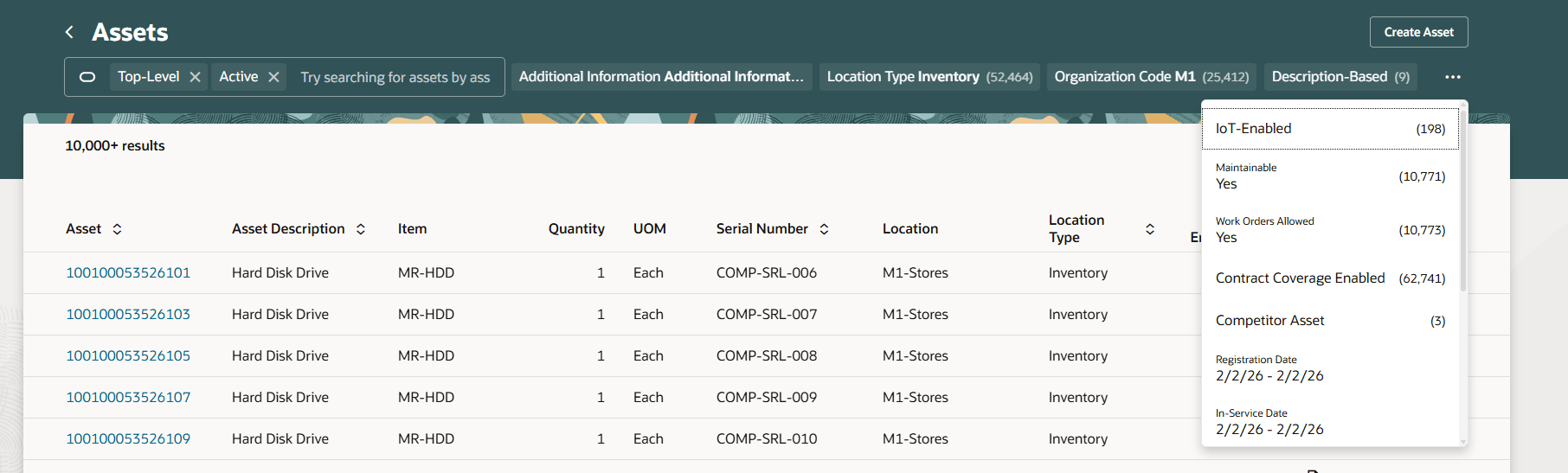資産情報管理の新しいスマート検索