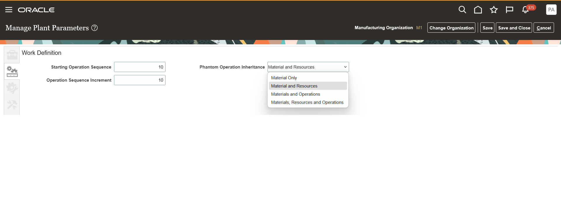 ファントム工程継承プラント・パラメータ