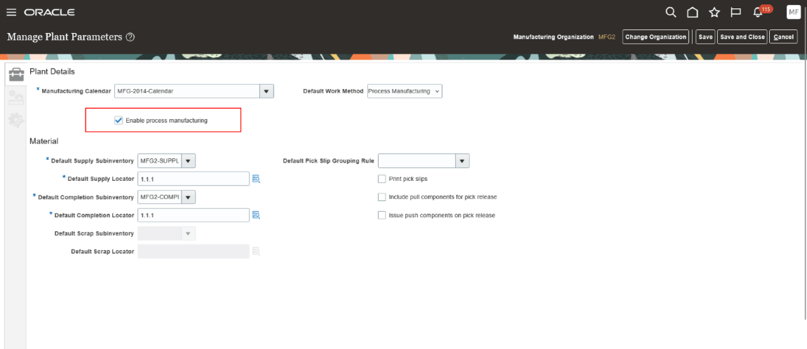 プラント・パラメータの管理ページ