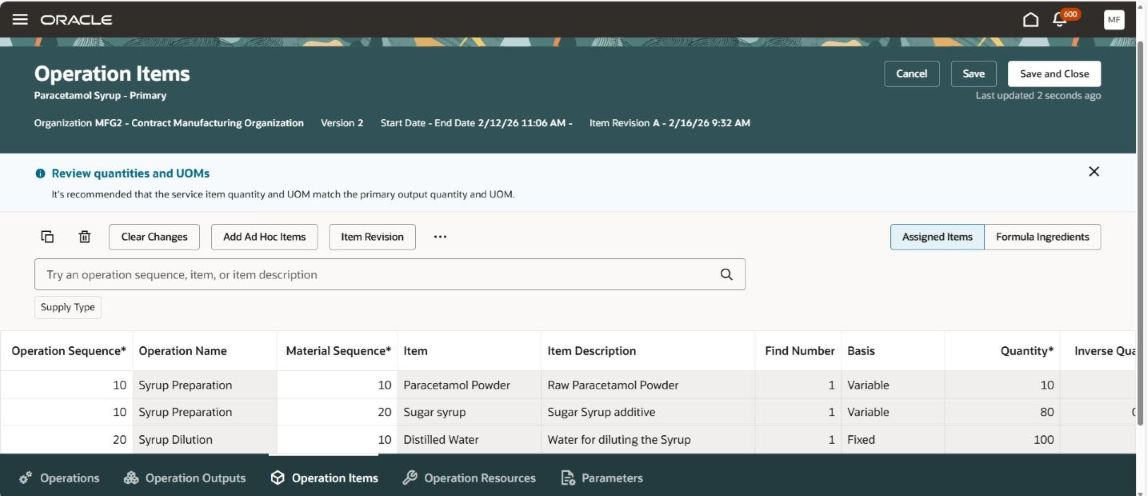 契約製造組織でのプロセス製造作業定義