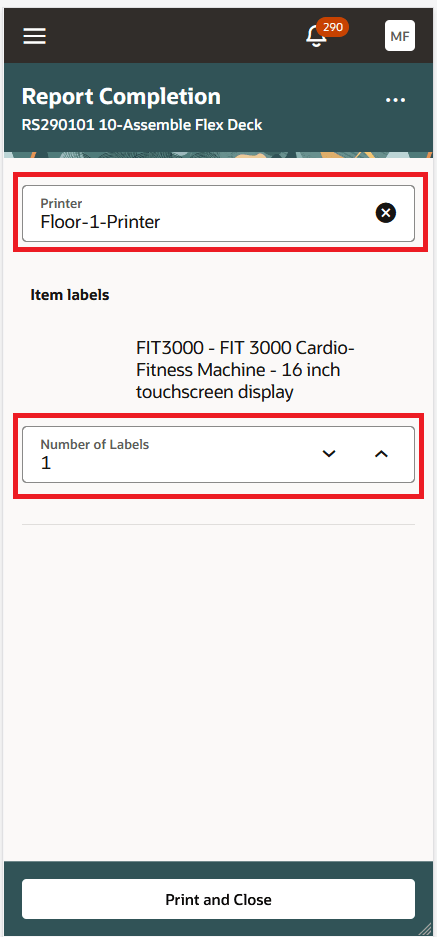 製品ラベルの印刷