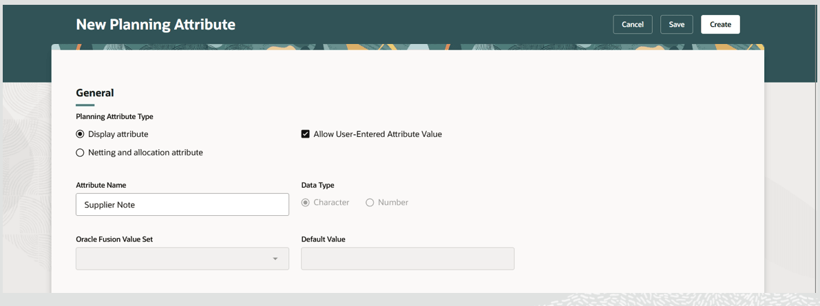 ユーザー入力属性値に基づく表示プランニング属性の作成