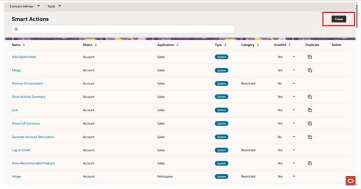「作成」をクリックします