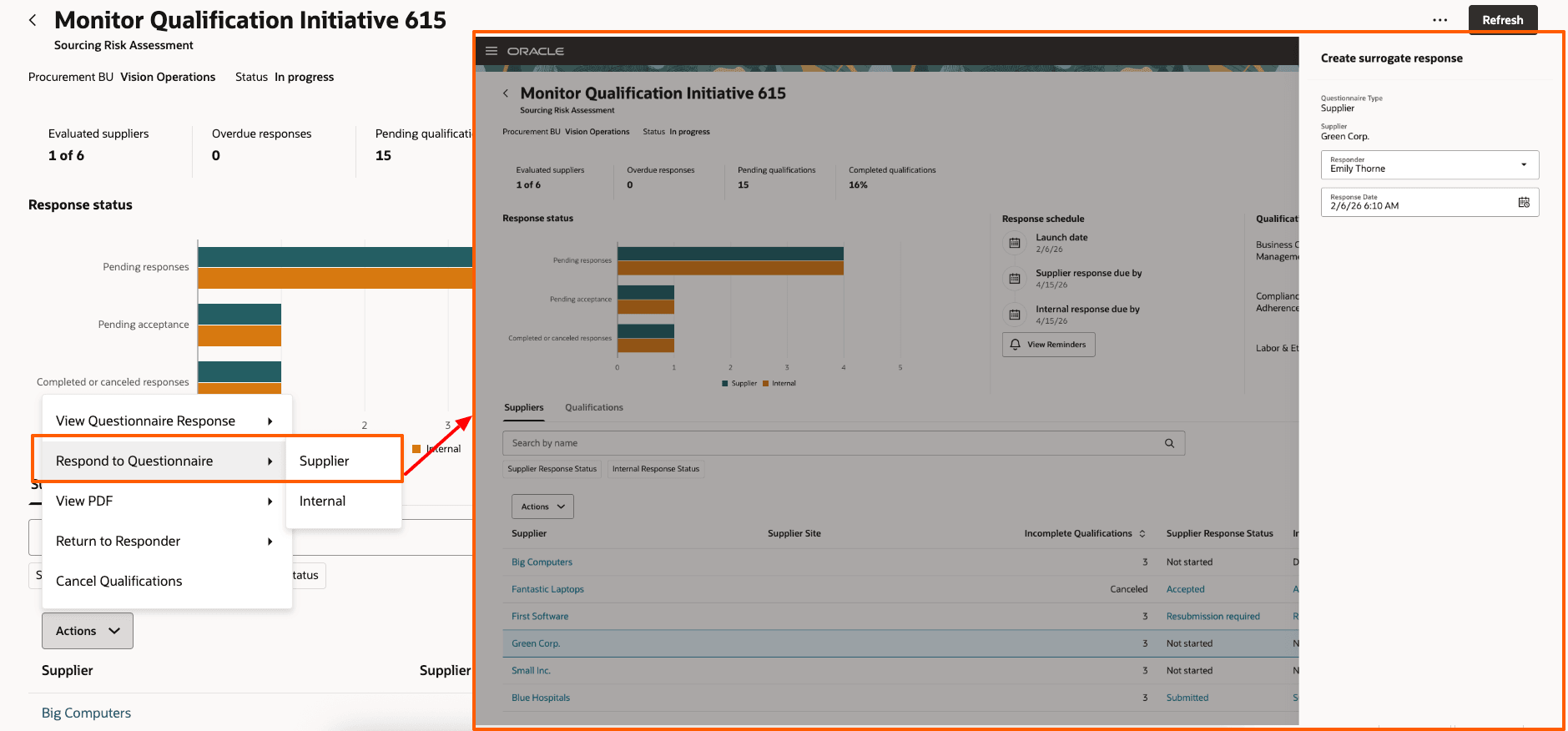 代理応答の作成
