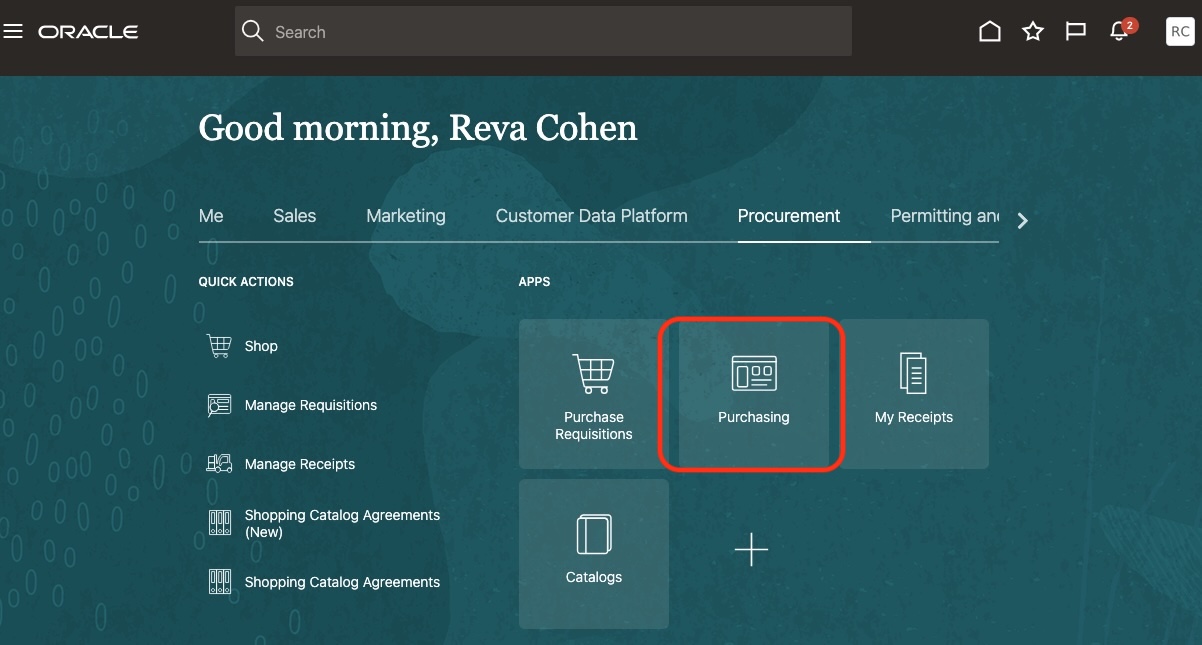 カタログ管理者が使用可能な購買ランディング・ページ