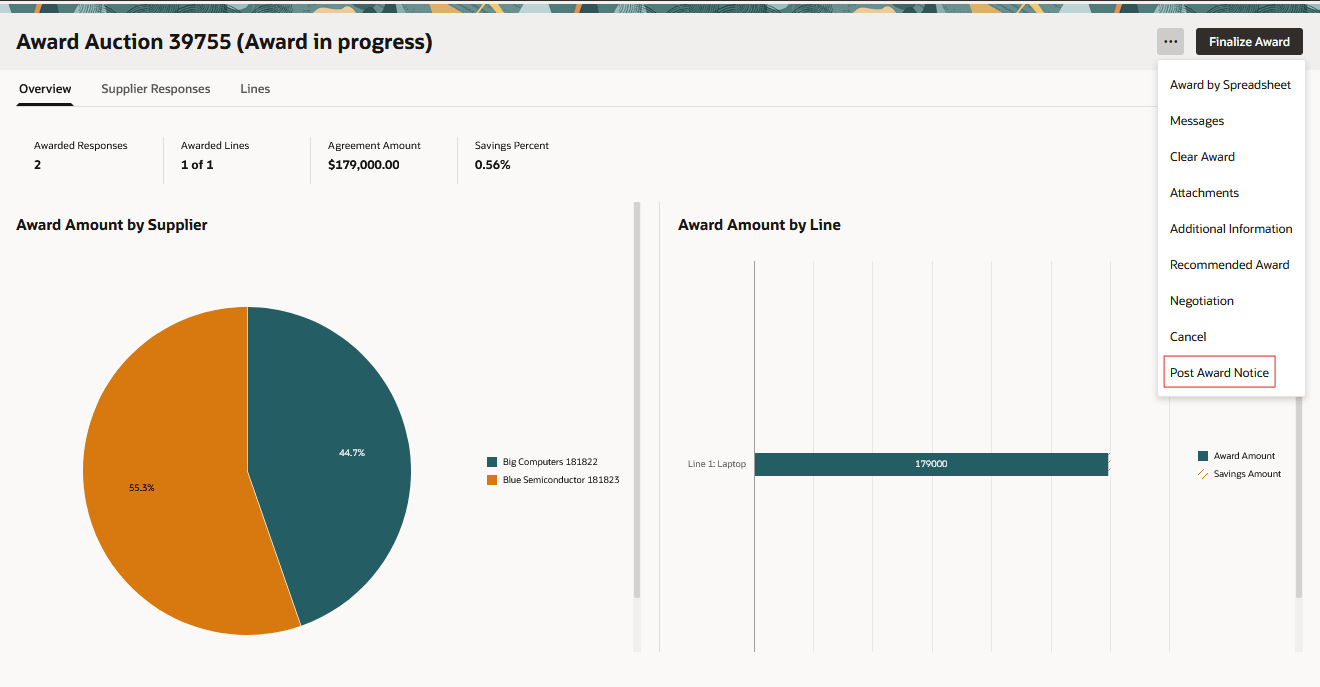 審査通知の投稿