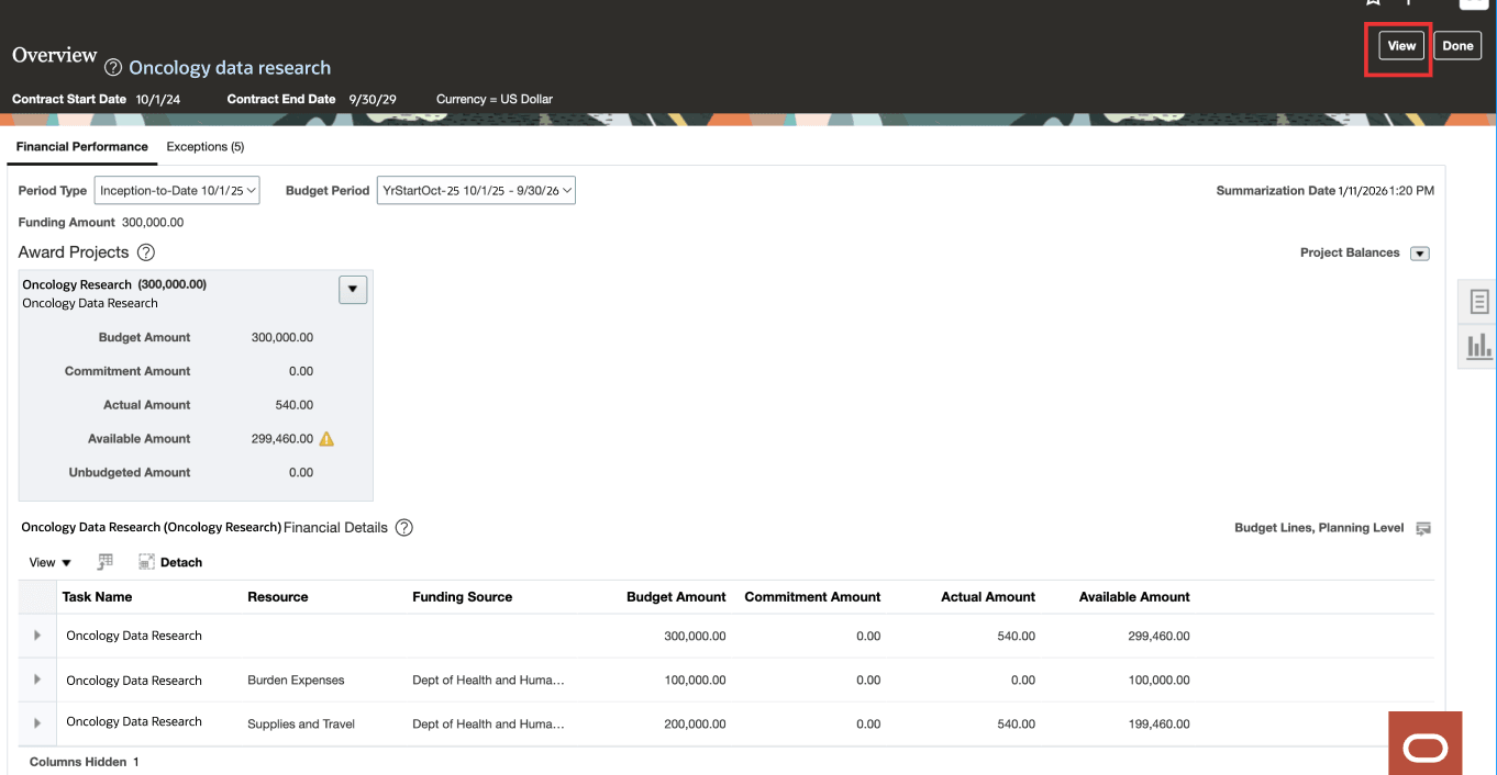 「審査概要」ページの読取り専用表示