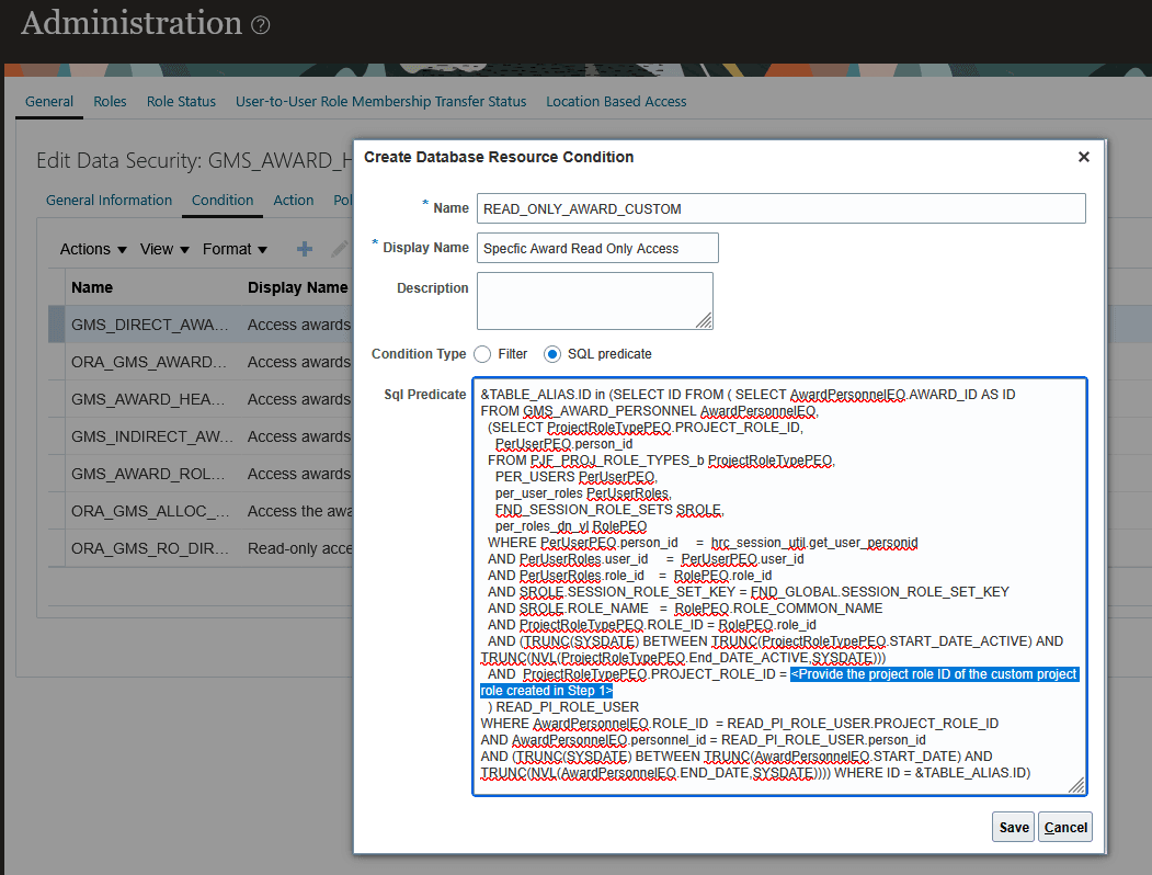 カスタム・データ条件