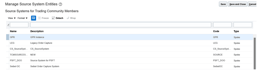 ソース・システム・エンティティの管理