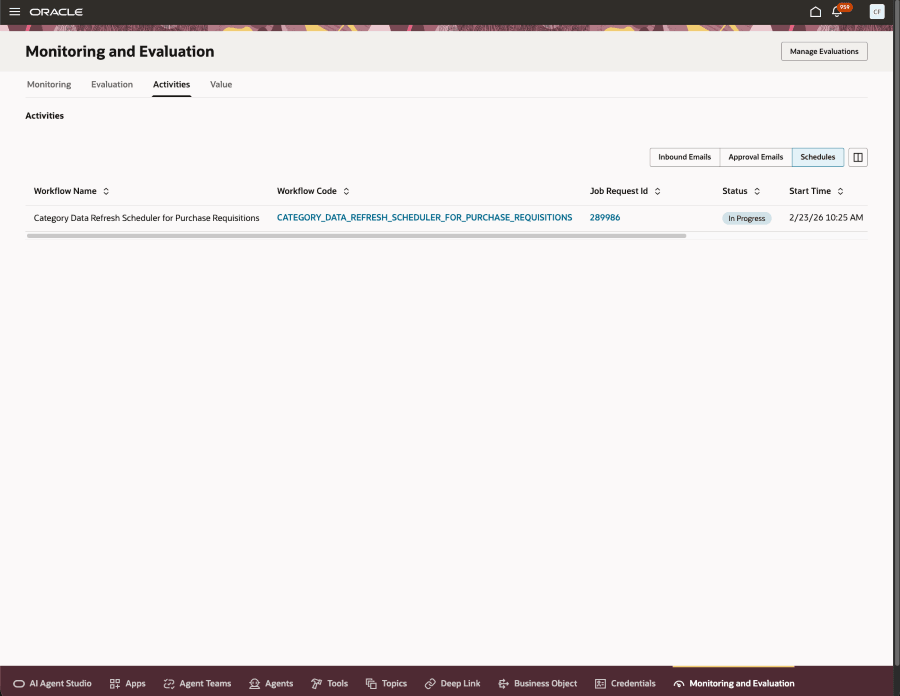 スケジュール詳細の表示