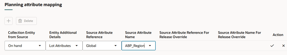 エンティティの属性マッピングの追加