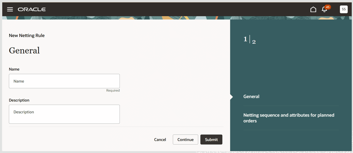 新規ネッティング・ルール・ガイド付きプロセス