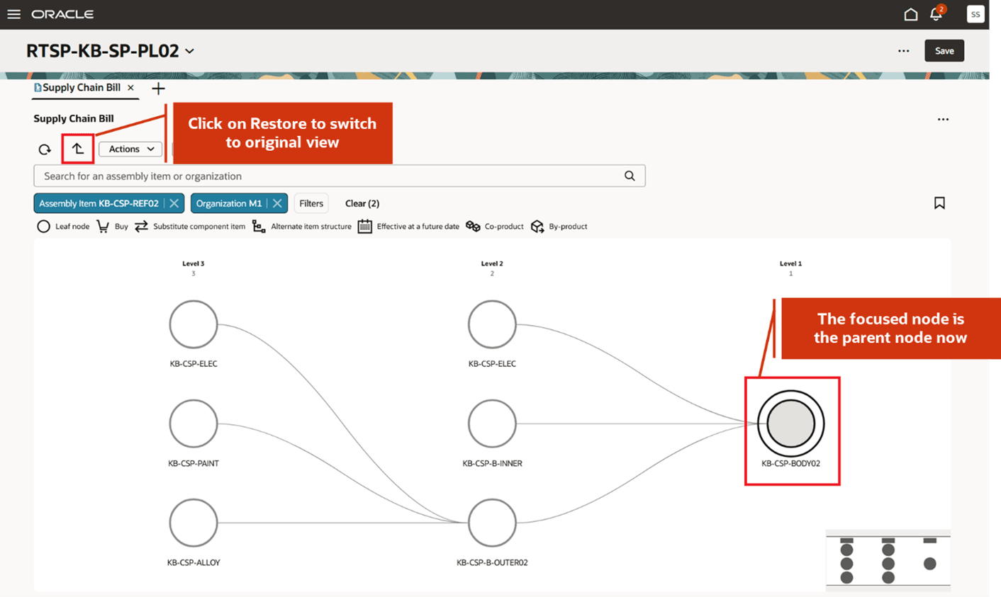 別のペインでのフォーカス項目の分析