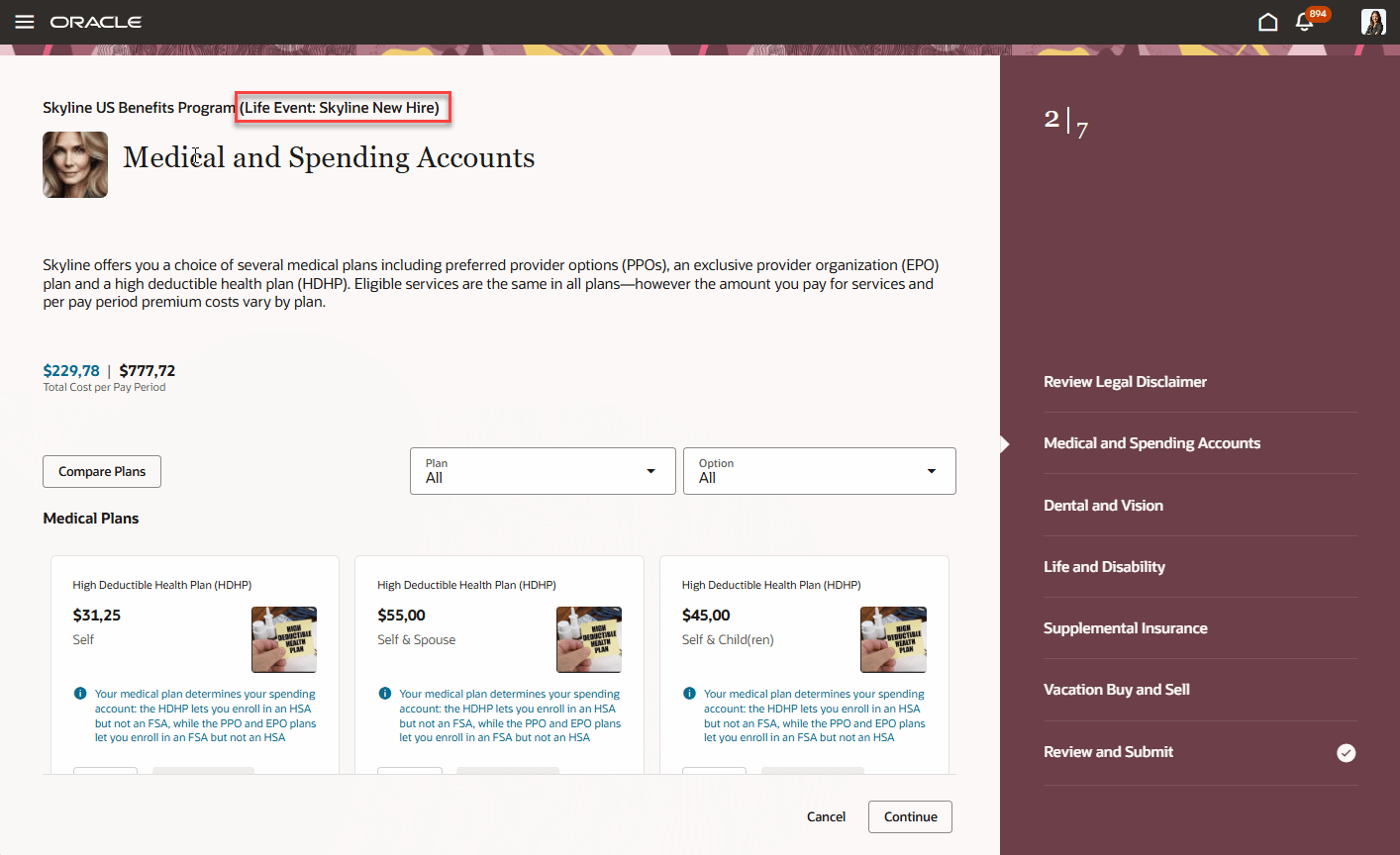 セルフサービス福利厚生ガイド付き登録フロー