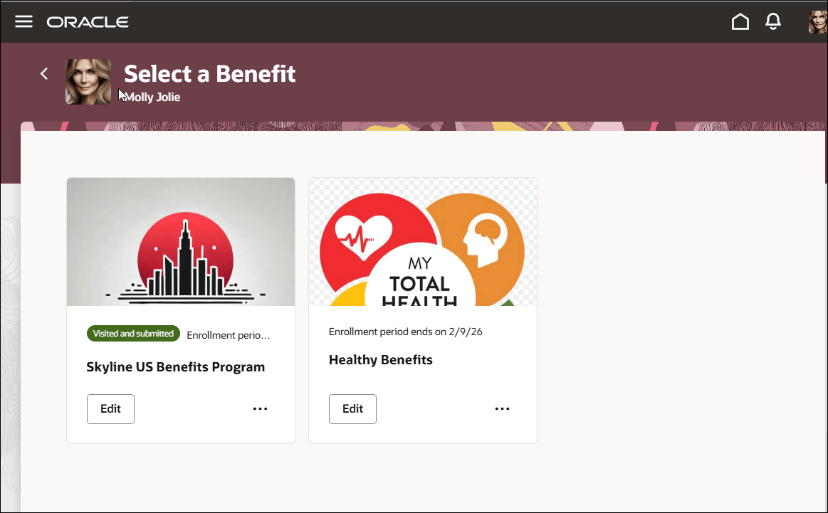 福利厚生サマリ- プログラム選択