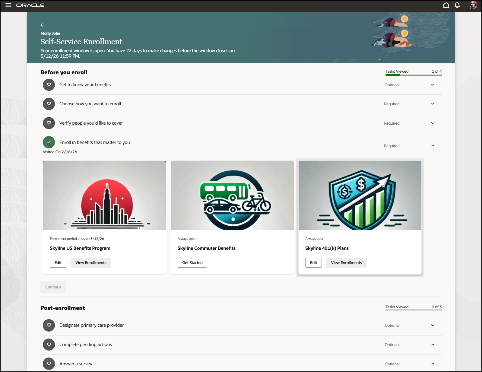 福利厚生セルフサービス- プログラムとプランの選択