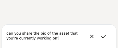 「メッセージの編集」ウィンドウの「取消」アイコン