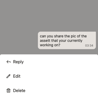 メッセージに返信