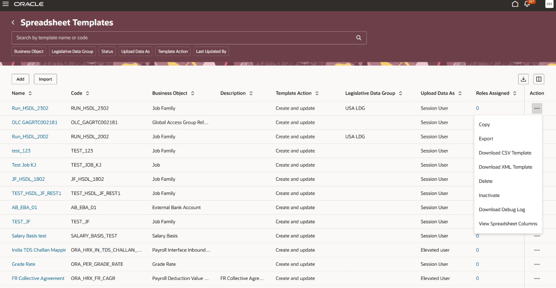 スプレッドシート・テンプレート処理